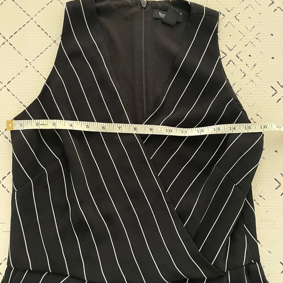 WHBM Black & White Striped Wrap Romper size 4 - Picture 11 of 14